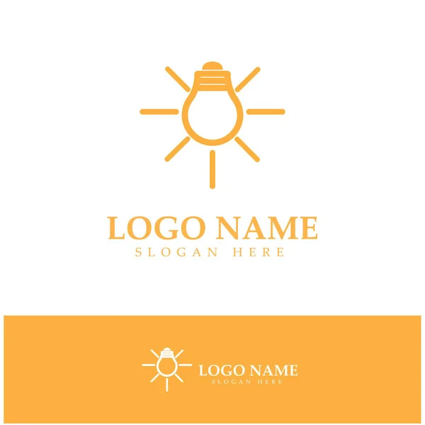 Lamp Logo Design Icon Vector — Image vectorielle
