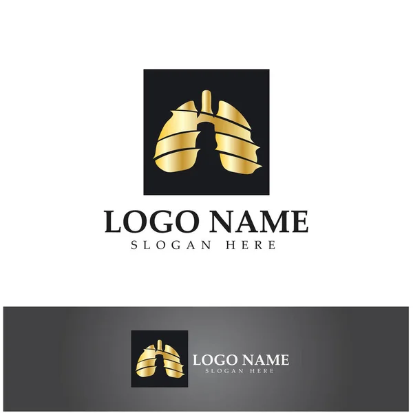 Long Gezondheid Zorg Logo Template Embleem Ontwerp Concept Creatief Symbool — Stockvector
