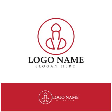 reproductive organs Men penis care logo design icon vector