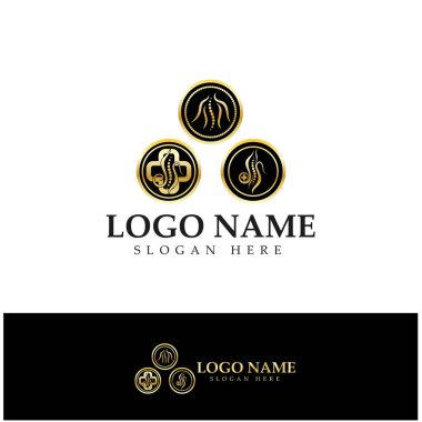 Omurga teşhis sembolü logo şablonu vektör illüstrasyon tasarımı 