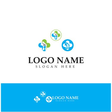 bone care healt logo symbol abstract design vector