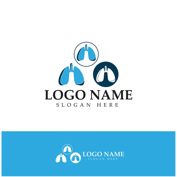 Wzór Logo Zdrowia Opieki Płuc Godło Koncepcja Projektu Twórczy Symbol — Wektor stockowy