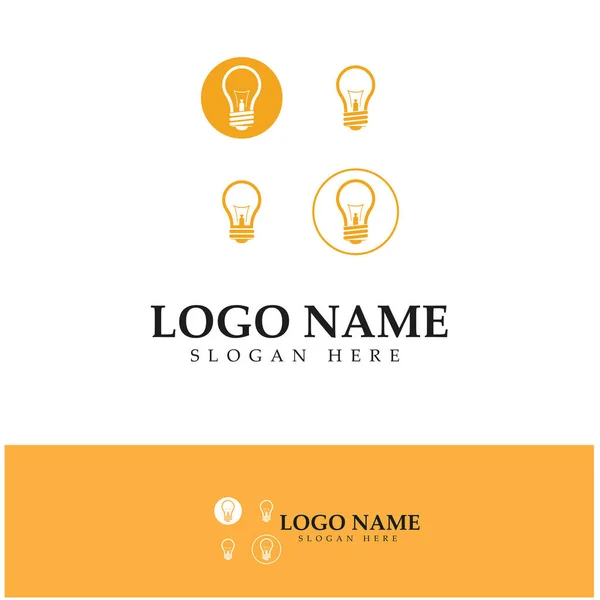 Lamp Logo Design Icon Vector — Image vectorielle