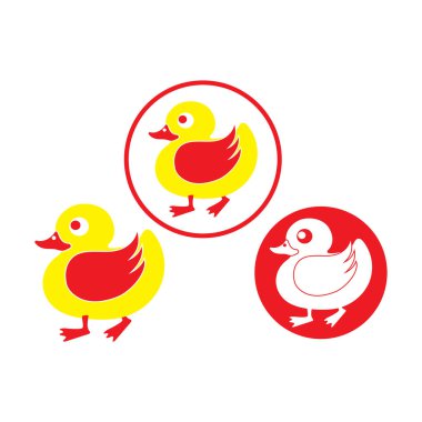 DUCK LOGO DESIGN ICON VECTOR