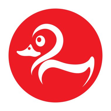 DUCK LOGO DESIGN ICON VECTOR