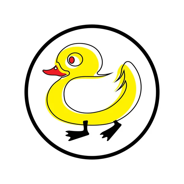 Duck Logo Design Icon Vector — Wektor stockowy