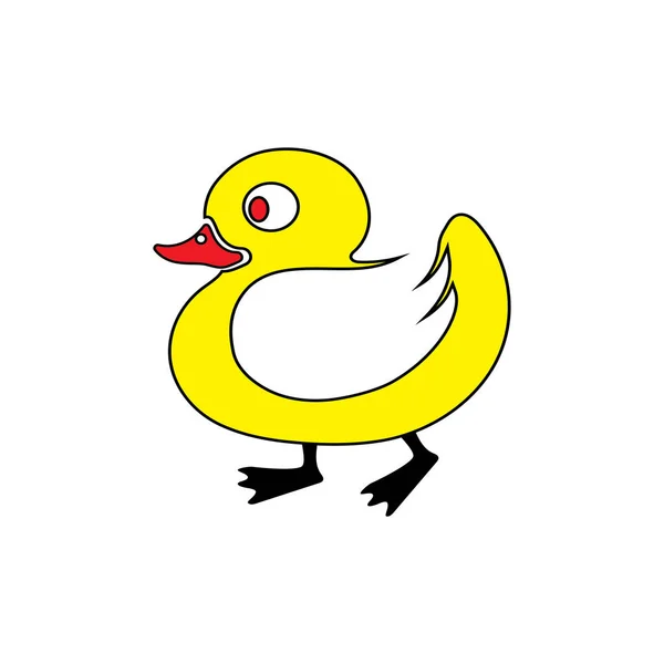 Duck Logo Design Icon Vector — Stock vektor