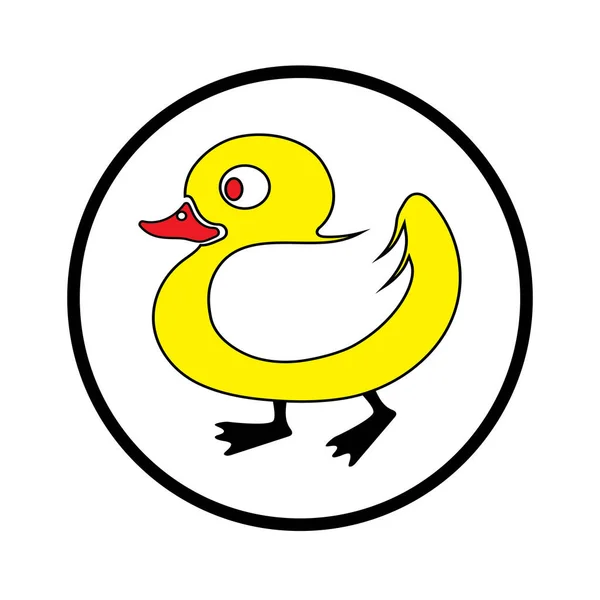 Duck Logo Design Icon Vector — Wektor stockowy