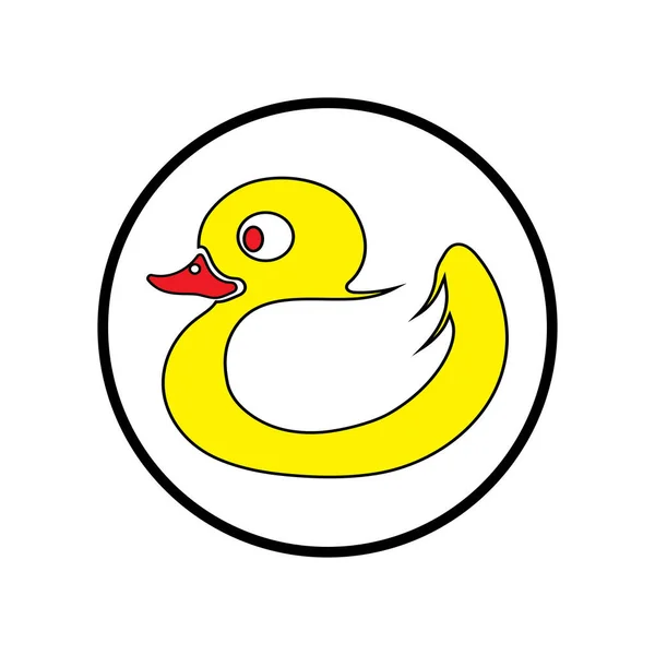 Duck Logo Design Icon Vector — Stok Vektör