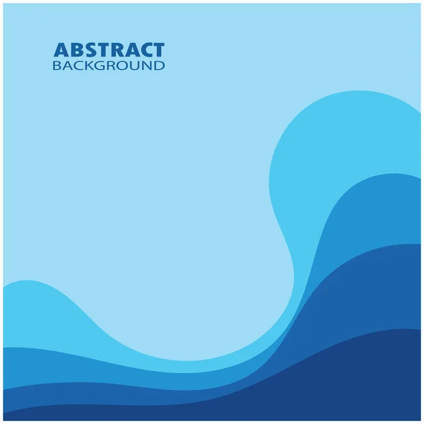 Blue Wave Vector Abstract Background Flat Design Stock Illustration — Stock Vector