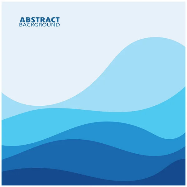 Ola Azul Vector Abstracto Fondo Plano Diseño Stock Ilustración — Vector de stock