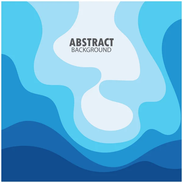 Ola Azul Vector Abstracto Fondo Plano Diseño Stock Ilustración — Vector de stock
