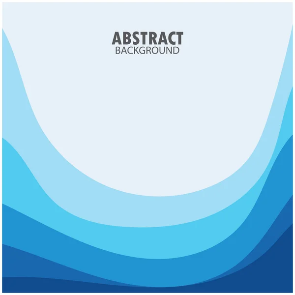 Blue Wave Vector Abstract Background Flat Design Stock Illustration — Stock Vector