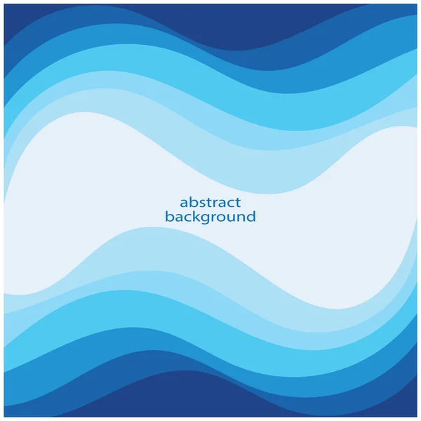 Синя Хвиля Вектор Абстрактний Фон Плоский Дизайн Стокової Ілюстрації — стоковий вектор