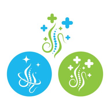 Omurga teşhis sembolü logo şablonu vektör illüstrasyon tasarımı 