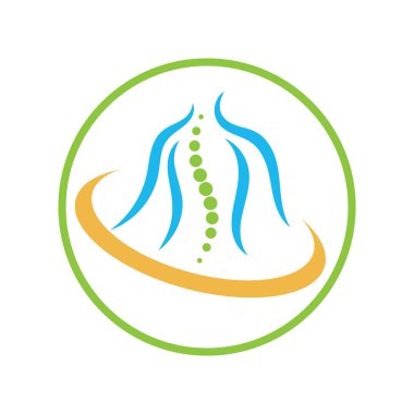 Omurga teşhis sembolü logo şablonu vektör illüstrasyon tasarımı 