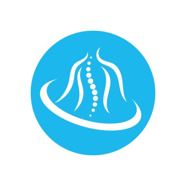 Omurga teşhis sembolü logo şablonu vektör illüstrasyon tasarımı 