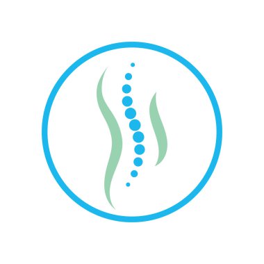 Omurga teşhis sembolü logo şablonu vektör illüstrasyon tasarımı 