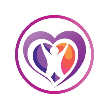 love heart logo icon illustration design vector