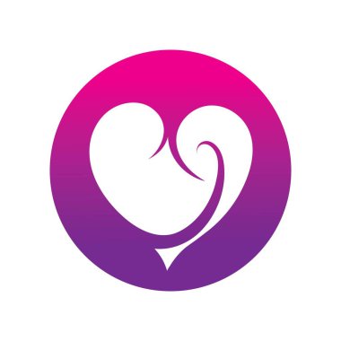 love heart logo icon illustration design vector