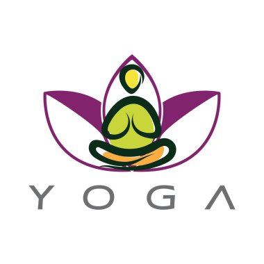 logo design of people doing yoga symbol icon illustration vector