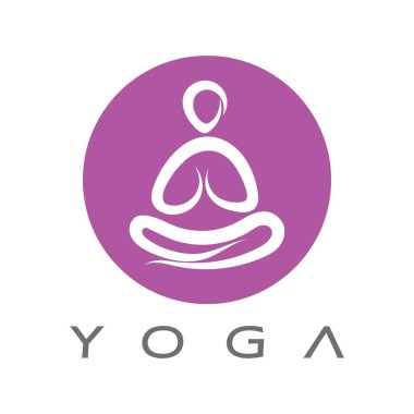 logo design of people doing yoga symbol icon illustration vector