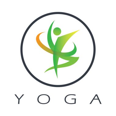 logo design of people doing yoga symbol icon illustration vector