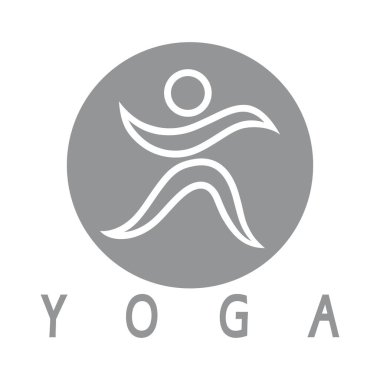 logo design of people doing yoga symbol icon illustration vector