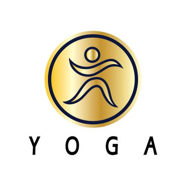 logo design of people doing yoga symbol icon illustration vector