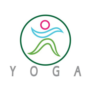 logo design of people doing yoga symbol icon illustration vector