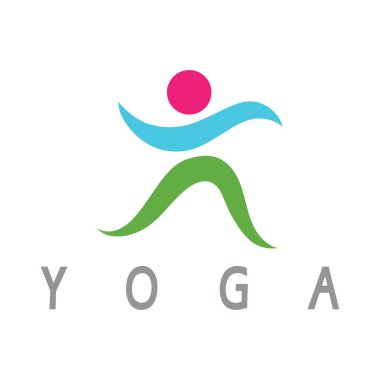 logo design of people doing yoga symbol icon illustration vector