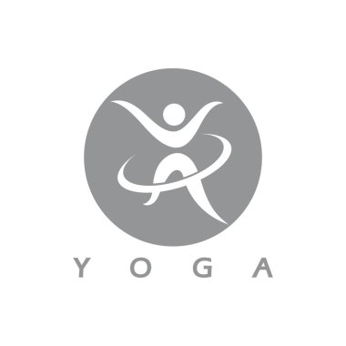 logo design of people doing yoga symbol icon illustration vector