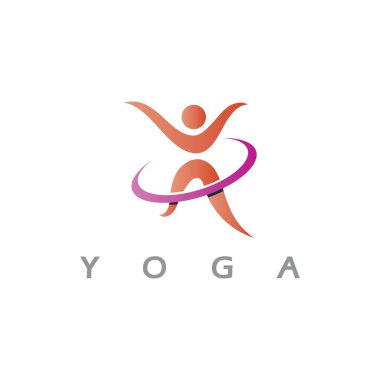 logo design of people doing yoga symbol icon illustration vector