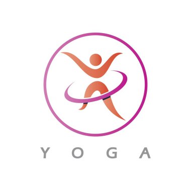 logo design of people doing yoga symbol icon illustration vector