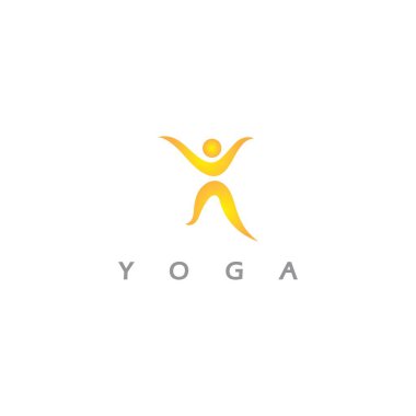 logo design of people doing yoga symbol icon illustration vector