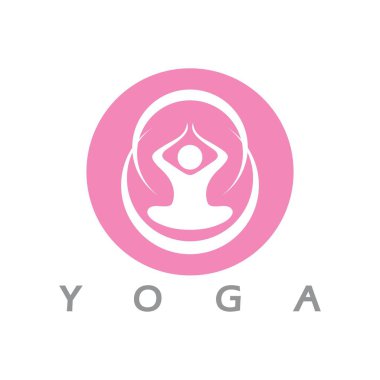 logo design of people doing yoga symbol icon illustration vector