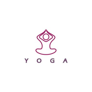 logo design of people doing yoga symbol icon illustration vector