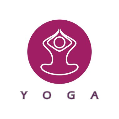 logo design of people doing yoga symbol icon illustration vector
