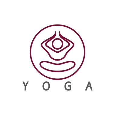 logo design of people doing yoga symbol icon illustration vector