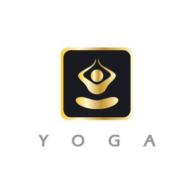 logo design of people doing yoga symbol icon illustration vector