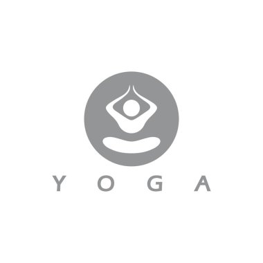 logo design of people doing yoga symbol icon illustration vector