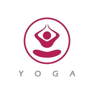 logo design of people doing yoga symbol icon illustration vector