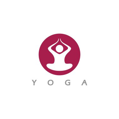 logo design of people doing yoga symbol icon illustration vector