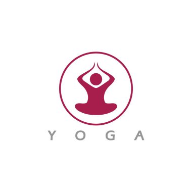 logo design of people doing yoga symbol icon illustration vector