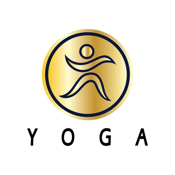 Дизайн Логотипу Людей Займаються Іконою Символу Йоги Векторна — стоковий вектор