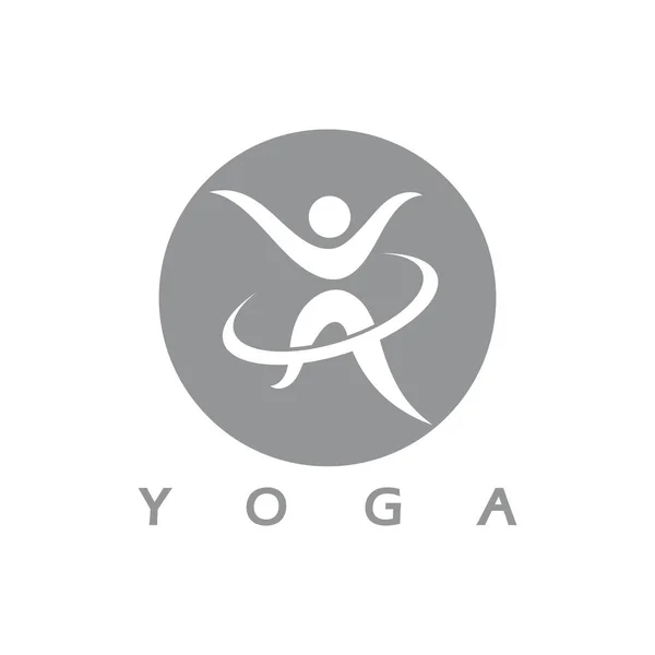 Logo Design People Doing Yoga Symbol Icon Illustration Vector — Stockvektor