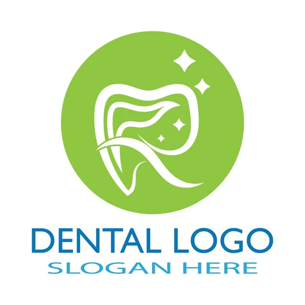 Logo Dentystyczne Wektor Szablonu Ikona Projektu Ilustracji — Wektor stockowy