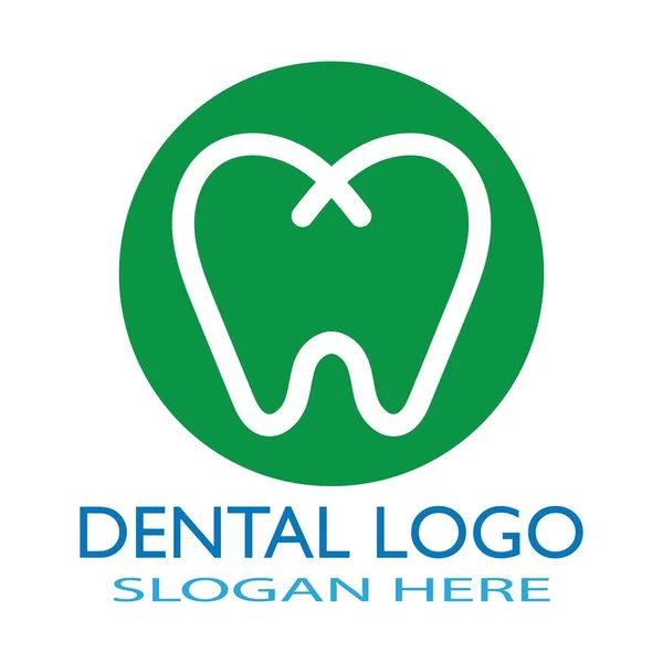 Logotipo Dental Plantilla Vector Ilustración Icono Diseño — Archivo Imágenes Vectoriales