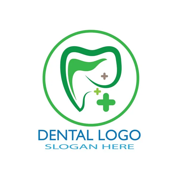 Logotipo Dental Modelo Vetor Ilustração Ícone Design —  Vetores de Stock