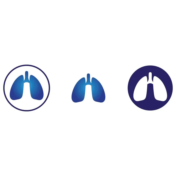 Lung Logo Design Vector Your Business — Vetor de Stock